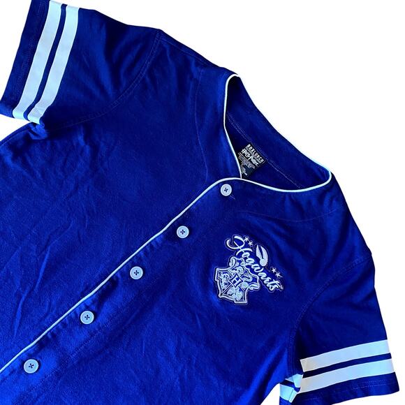 Box Lunch Harry Potter Men's Navy Quidditch Striped Jersey S - Picture 1 of 9